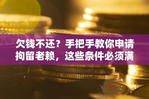 北京欠钱不还?手把手教你申请拘留老赖,这些条件必须满足! 北京欠钱不还?手把手教你申请拘留老赖,这些条件必须满足!